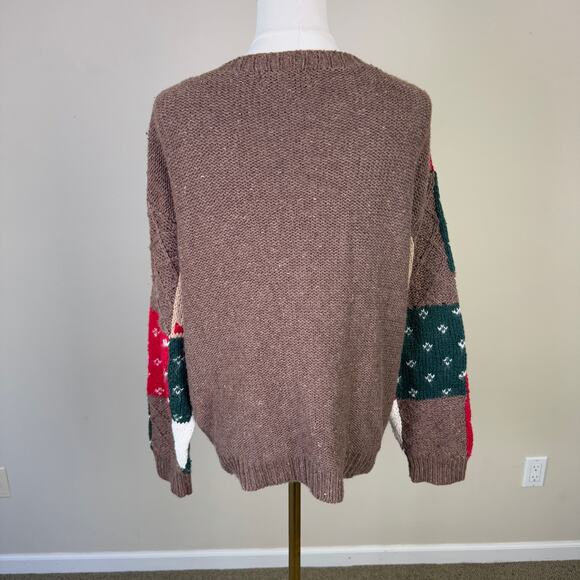 Studio Works Wool Ugly Christmas Zip Sweater US Women's M - Picture 4 of 7